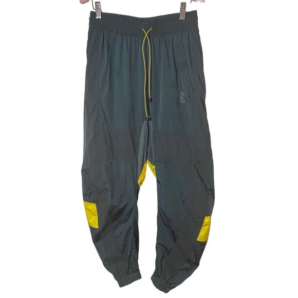 Adidas Street Shape Urban Logo Mens S Nylon Woven Grey Blue Track Pants GM6509 - Picture 6 of 15